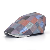 abordables Chapeaux homme-Homme Chapeau Béret Chapeau Confort Chaud Respirable Extérieur Plein Air du quotidien Imprimer Géométrique Plaid