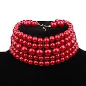 halpa Lisävarusteet ja enemmän-helmi choker kaulakoru korvakorut 2 kpl läppätarvikkeet vintage 1920-luvun möly 20-luvun art deco naisille