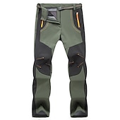 abordables Fondos-pantalones forrados de vellón para mujer pantalones impermeables para caminar pantalones pantalones softshell patchwork invierno al aire libre a prueba de viento cálidos y transpirables fondos ligeros verde militar naranja caza pesca acampar esquiar