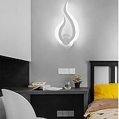 abordables Apliques de pared LED-Lightinthebox Lámparas de pared LED de 1 luz de 31 cm, apliques de pared con diseño en forma de fuego, tiendas/cafeterías de estilo minimalista moderno, aplique de acrílico genérico 10w ip44