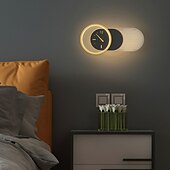 abordables Apliques de pared para interior-1 luz 41 cm luz de pared led novedad diseño de reloj luces de pared de interior estilo nórdico sala de estar dormitorio lámpara de noche 110-120 v 220-240 v