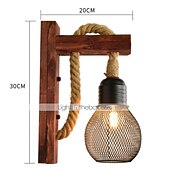 halpa Seinälampetit-30cm luovat vintage-seinävalaisimet led ambient valot seinävalaisimet makuuhuoneen kaupat / kahvilat hamppuköysi seinävalaisin 110-120/220-240v 40w