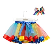 preiswerte Kindertanzkleidung-Tanzkleidung für Kinder Tutu Kleid Kopfbedeckung Farbaufsatz Tüll Pailletten Mädchen Leistung Normal Tüll Polyester