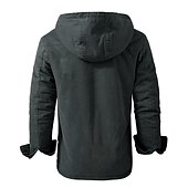 preiswerte Pufferjacken-Herren Hoodie Jacke Winter Draussen Warm Oberbekleidung Winterjacken Sherpa-Jacke Jagd Camping / Wandern / Höhlenforschung Reisen Schwarz Kaki Grau