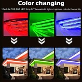 billiga COB Strip Lights-32.8ft 10m cob wifi led smarta strip-ljus juldekor musik sync rgb färg ändras med arbete med alexa google för sovrum hem tv bakgrundsbelysning DIY inredning