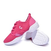 ieftine Adidași de Dans-adidași de dans cu șireturi din plasă ușoară pentru femei – pantofi sport negri respirabili pentru antrenamente de jazz, zumba și fitness