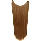 cheap Synthetic  Extensions-24inch 50grams 100grams Synthetic Hair Extension Gradual Color Brown Gray Blonde String Halo Hairpieces Extensions