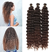 cheap Crochet Hair-22 Inch Ocean Wave Crochet Hair 3 packs Wave Deep Twist Braiding Hair Deep Ripple Crochet Synthetic Braids Hair Extension  22inch 3packs