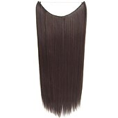 cheap Synthetic  Extensions-24inch 50grams 100grams Synthetic Hair Extension Gradual Color Brown Gray Blonde String Halo Hairpieces Extensions