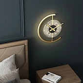 abordables Apliques de pared para interior-1 luz 41 cm luz de pared led novedad diseño de reloj luces de pared de interior estilo nórdico sala de estar dormitorio lámpara de noche 110-120 v 220-240 v