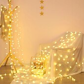 abordables Lumières de Noël-Guirlande lumineuse élégante pour réception de mariage, alimentée par piles AA, étoiles sphériques à LED, étanche, éclairage extérieur/intérieur, éclairage chaleureux pour la décoration du nouvel an
