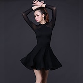 ieftine Ținute Dans Latin-Dans Latin Îmbrăcăminte de Sport Leotard / Onesie Solid Despicare Pentru femei Antrenament Performanță Manșon Lung Înalt Spandex