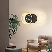 abordables Apliques de pared para interior-1 luz 41 cm luz de pared led novedad diseño de reloj luces de pared de interior estilo nórdico sala de estar dormitorio lámpara de noche 110-120 v 220-240 v