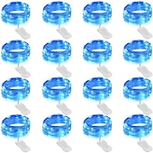 baratos Alimentado por Pilha-100 unidades de luzes de natal de fadas operadas por bateria de 7 pés 20 led à prova d &#039;água mini luzes de corda do firefly com fio de prata flexível para peças centrais de casamento pote de pedreiro
