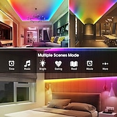 cheap WiFi&amp;Music Control-Addressable Dream color RGBIC WiFi Bluetooth LED Light Strip 5~10m 16.4~32.8ft Waterproof 5050SMD Work with Alexa Google Assistant