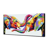 ieftine Picturi cu Animale-pictură în ulei realizată manual pictată manual artă de perete mintura modernă abstractă elefant animale imagine decor decor pânză rulată fără cadru neîntins