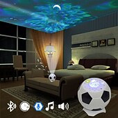 رخيصةأون أضواء هدايا عيد الميلاد-جولة السماء كشاف ضوئي LED ضوء الليل بلوتوث التحكم عن بعد التحكم الصوتي هدية عيد الحب عيد الأطفال تيار متردد 1 قطعة