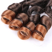 abordables Crocheter les cheveux-Lot de 6 cheveux tressés rebondissants pré-étirés 22 pouces cheveux tressés ondulés lâches pré-étirés 75/pack extensions de cheveux synthétiques boucles françaises t30 22 pouces 6 packs pour une fête