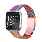 economico Cinturini per orologi Fitbit-Cinturino per orologio  per Fitbit Versa 2 / Versa Lite / Versa SE / Versa Resina Sostituzione Cinghia Da donna Chiusura in metallo Fibbia in acciaio inossidabile Bracciale a catena Polsino