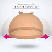 cheap Tools &amp; Accessories-6 pieces light brown stocking wig caps stretchy nylon wig caps for women