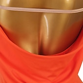 お買い得  フィギュアスケートドレス-フィギュアスケート ドレス 女性用 女の子 アイススケート ドレス セット オレンジ パッチワーク タッセル メッシュ スパンデックス 高弾性 訓練 レッスン用 プロフェッショナル スケートウェア 手作り クラシック クリスタル・ラインストーン ノースリーブ ラテンダンス アイススケート フィギュアスケート