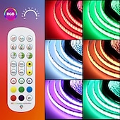 cheap WiFi&amp;Music Control-32.8ft 10m COB Bluetooth LED Smart Strip Lights Christmas Decor Music Sync RGB APP Color Changing for Bedroom Home TV Back Light DIY Décor