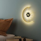 abordables Apliques de pared para interior-1 luz 41 cm luz de pared led novedad diseño de reloj luces de pared de interior estilo nórdico sala de estar dormitorio lámpara de noche 110-120 v 220-240 v