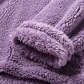 cheap Women&#039;s Sleepwear-Women&#039;s Pajamas Pjs Sets 2 Pieces Pure Color Fashion Plush Comfort Home Vacation Fleece V Wire Long Sleeve Pullover Pant Elastic Waist Fall Winter Home Outfits