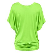 ieftine tricou simplu-tricou de damă plus mărime tricou visiniu îmbrăcăminte de stradă ocazional preppy mânecă liliac cu mânecă cu jumătate de mânecă obișnuit topuri obișnuite cu gât în v ieșiri zilnic în weekend negru