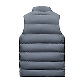 billiga Gilets-mäns vinterväst fleece tjock jacka varm kappa vadderad pufferväst fleecefodrad jacka mycket varm plysch stativ krage väst dagligt slitage bra lätt kausal resor cargo safari fotoväst