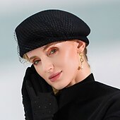 baratos Chapéu de Festa-Estilo vintage Elegante Algodão Chapéus / Chapéu com Cor Pura / Tule 1pç Ocasião Especial / Festa / Noite / Copa Melbourne Capacete