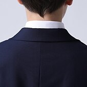billiga Pojkes formella kostym-4 delar Ringbärarkostym Pojkar Barn Kostym och blazer Kavaj &amp; väst &amp; byxor &amp; skjorta &amp; slips Formellt set Klädesset Fest Speciellt Tillfälle Födelsedag Mode Mild Ensfärgat Svart Dammig blå Elastan