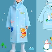 billige Guttas utendørsjakker-Unisex Gutt Jente 3D Dinosaur Regnfrakke Langermet Sommer Vår Høst Aktiv søt stil Polyester Barn 3-8 år Gate Feriereise Normal
