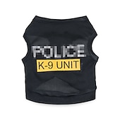 Law Enforcement Pet Dog Puppy Vest Tshirt Policeman Justice Agent Coat Pet Clothes Summer Apparel Cosplay Party Costumes Awesome4