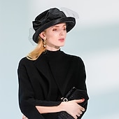 abordables Chapeaux de Fête-Fascinateurs de velours élégants de mode / chapeaux avec nœud papillon / nœud papillon en satin / tulle 1pc occasion spéciale / fête / soirée / dames jour casque