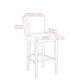 cheap Dining Chair Cover-Velvet Bar Stool Covers Stretch, Burgundy Soft Non Slip Height Stool Covers with Elastic Bottom Removable Washable High Seat Chair Protectors for Dining Room Kitchen Barstool