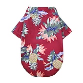 cheap Cooling Vest &amp; Shirt-Dog Hawaiian Shirt 2 Pieces Puppy Clothes for Small Medium Large Dogs Boy Breathable Coconut Tree Dog T-Shirt Pet Apparel Cat Outfit for Chihuahua Yorkie Costume Clothing (Small, 1)