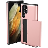 economico Cover Samsung-Custodia per telefono per Samsung Galaxy S24 S23 S22 S21 S20 Plus Ultra Note 20 Ultra 10 Plus S10 S9 Plus S25 Ultra retro con supporto per schede antipolvere antiurto TPU colorata solida