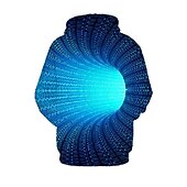billiga Pojkens 3D Vision &amp; Geometri-Pojkar 3D 3D Print Huvtröja Långärmad 3D-tryck Vår Höst Vinter Aktiv Barn 3-13 år Skola Utomhus Dagligen