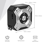 お買い得  物理的測定器-レーザー巻尺2-in-1レーザー巻尺131フィート多機能巻尺16フィート/ 5m、液晶デジタルディスプレイ付きナイロンコーティングテープ、磁気フック付きdiy測定面積/体積
