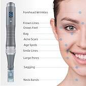 baratos Aparelhos para Cuidado Facial-dr pen m8 sem fio dermapen profissional sem fio design de carimbo elétrico microneedling rolo facial para cuidados com a pele do rosto