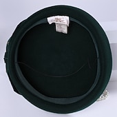 tanie czapki imprezowe-Czapki 100% wełna Beret Kapelusz bucket Specjalne okazje Impreza / Wieczór Kentucky Derby koktajl Królewski Astcot Moda Elegancja Z Kokarda Ćwiek Winieta Nakrycia Głowy