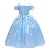 cheap Girl's Halloween Costumes-Book Week 2026 Girls' 3D Rose Solid Colored Dress Sleeveless Summer Fall Sports &amp; Outdoor Daily Princess Costume Kids 2-8 Years A Line Dress Tulle Dress Maxi Regular Fit