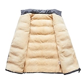 billiga Gilets-mäns vinterväst fleece tjock jacka varm kappa vadderad pufferväst fleecefodrad jacka mycket varm plysch stativ krage väst dagligt slitage bra lätt kausal resor cargo safari fotoväst
