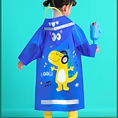 billige Guttas utendørsjakker-Unisex Gutt Jente 3D Dinosaur Regnfrakke Langermet Sommer Vår Høst Aktiv søt stil Polyester Barn 3-8 år Gate Feriereise Normal