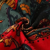 levne Etnický Vzor-Pánské Kašmírový vzor Etno Košile Dlouhý rukáv Vinobraní Módní Chladný ulice Denní Dovolená Jaro &amp; podzim Límeček Žlutá Armádní zelená Rubínově červená Trávová zelená