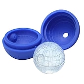 halpa Jää- ja jäätelövälineet-caketools wars death star silikoni pyöreä jääpala muottitarjotin aavikko pallo muotti tee itse työkalu jäätarjotin jäätelö kakkutyökalut