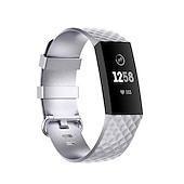 cheap Fitbit Watch Bands-3 Pack Watch Band for Fitbit Charge 4 / Charge 3 / Charge 3 SE Silicone Replacement  Strap Soft Elastic Breathable Sport Band Wristband