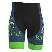billiga Shorts, tights och byxor för män-Herr Cykelvägshorts Cykelshorts Vadderade cykelbyxor Cykel Shorts Vadderade shorts Bergscykling Vägcykling sporter Grafisk 3D Tablett Cykel Andningsfunktion Snabb tork Ljusblå Gul Polyester Elastan