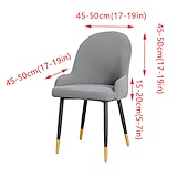 baratos Capa para Cadeira de Jantar-capa protetora para cadeira de jantar elástica capa protetora para cadeira redonda assento sem braços wingback capa protetora para sala de jantar decoração de casa lavável